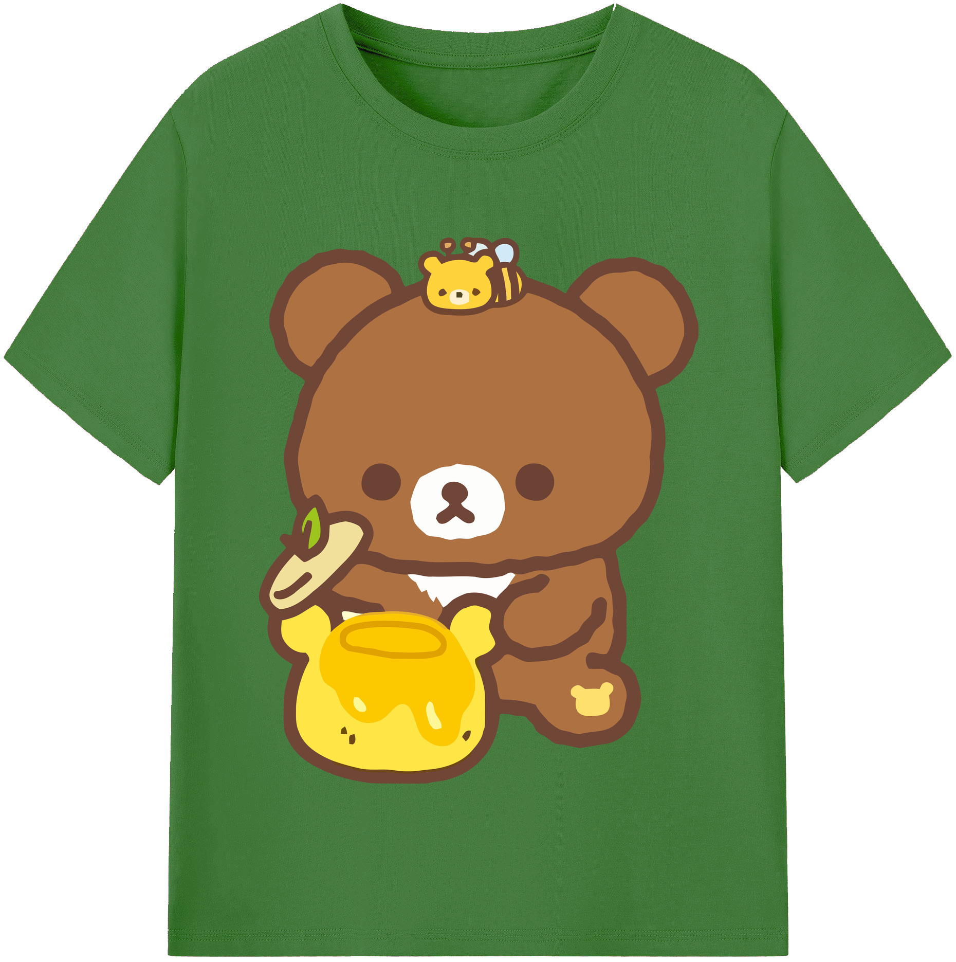 （画像用） リラックマ リラックマ キイロイトリ Rilakkuma Korilakkuma Kiiroitori レディースカジュアルプリントTシャツ（綿100％）